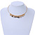Sweet Heat Charm Bar Choker Style Necklace In Gold Plated Metal - 39cm L/ 8cm Ext - view 3