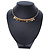 Sweet Heat Charm Bar Choker Style Necklace In Gold Plated Metal - 39cm L/ 8cm Ext - view 4