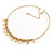 Sweet Heat Charm Bar Choker Style Necklace In Gold Plated Metal - 39cm L/ 8cm Ext - view 5