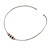 Stylish Polished Silver Tone Bar Choker Style Necklace with Sliding Rings - Flex - Adjustable - view 4