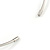 Stylish Polished Silver Tone Bar Choker Style Necklace with Sliding Rings - Flex - Adjustable - view 5