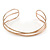 Polished Gold Plated Rigid Choker Necklace - view 5