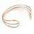 Polished Gold Plated Rigid Choker Necklace - view 7