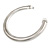 Statement Light Silver Tone Wide Collar Necklace - 43cm L - view 4