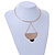 Polished Gold Plated Geometric Pendant Choker Style Necklace - 41cm L/ 10cm Drop - view 2