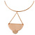 Polished Gold Plated Geometric Pendant Choker Style Necklace - 41cm L/ 10cm Drop - view 7