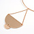 Polished Gold Plated Geometric Pendant Choker Style Necklace - 41cm L/ 10cm Drop - view 3