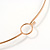 Polished Gold Plated Geometric Pendant Choker Style Necklace - 41cm L/ 10cm Drop - view 6