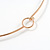 Polished Gold Plated Geometric Pendant Choker Style Necklace - 41cm L/ 10cm Drop - view 4