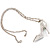 Silver Tone Crystal High Heel Shoe Pendant with Chain - 70cm L - view 8