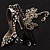 Silver Tone Crystal High Heel Shoe Pendant with Chain - 70cm L - view 5