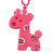Cute Plastic Crystal Giraffe Pendant (Deep Pink) - view 4