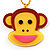 Funky Monkey Yellow Plastic Pendant - view 4