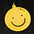Yellow Plastic Smiling Face Pendant (Black) - view 4
