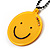 Yellow Plastic Smiling Face Pendant (Black) - view 6