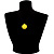 Yellow Plastic Smiling Face Pendant (Black) - view 7