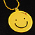 Yellow Plastic Smiling Face Pendant (Yellow) - view 3