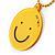Yellow Plastic Smiling Face Pendant (Yellow) - view 5