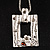 Crystal Open Square Pendant (Silver Tone) - view 4