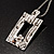 Crystal Open Square Pendant (Silver Tone) - view 5