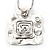 Ethnic Hammered Square Pendant (Silver Tone) - view 6