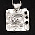 Ethnic Hammered Square Pendant (Silver Tone) - view 4