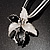 Black&White Enamel Flower Cord Pendant - view 7