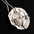Ethnic Hammered Dome Shaped Crystal Pendant (Silver Tone) - view 9