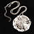 Ethnic Hammered Dome Shaped Crystal Pendant (Silver Tone) - view 5