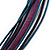 Square Ornate Enamel Cord Pendant (Teal&Purple) - view 4