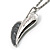 Long Contemporary Heart Pendant (Silver Tone) - view 7