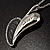 Long Contemporary Heart Pendant (Silver Tone) - view 8