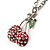 Long Double Cherry Crystal Pendant (Red) - view 6