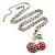 Long Double Cherry Crystal Pendant (Red) - view 3