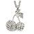 Long Double Cherry Crystal Pendant (Silver) - view 7