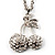 Long Double Cherry Crystal Pendant (Silver) - view 8