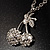 Long Double Cherry Crystal Pendant (Silver) - view 10