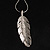 Rhodium Plated Crystal Feather Pendant - view 6