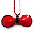 Stylish Plastic Bow Pendant (Red&Black) - view 2