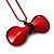 Stylish Plastic Bow Pendant (Red&Black) - view 3