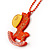 Orange Crystal Rocking Horse Pendant - view 2