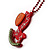 Red Crystal Rocking Horse Pendant - view 5