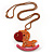 Light Brown Crystal Rocking Horse Pendant - view 3