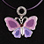 Pink Enamel Butterfly Choker Necklace - view 3