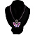 Pink Enamel Butterfly Choker Necklace - view 2