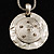 Silver Tone Patterned Medallion Pendant. - view 2