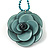 Pale Green  Acrylic Rose Pendant - 42cm