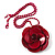 Crimson Acrylic Rose Pendant - 42cm - view 3