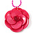 Bright Pink  Acrylic Rose Pendant - 42cm