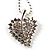 Clear Crystal Leaf Pendant Necklace (Silver Tone) -50cm - view 6